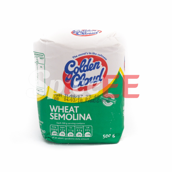 dbe2ac5c934f69b595559628f67b4a4998c6b4cf.jpg Golden Cloud Wheat Semolina 500g - Image 1
