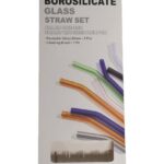 5PC Glass Drinking Straws Set