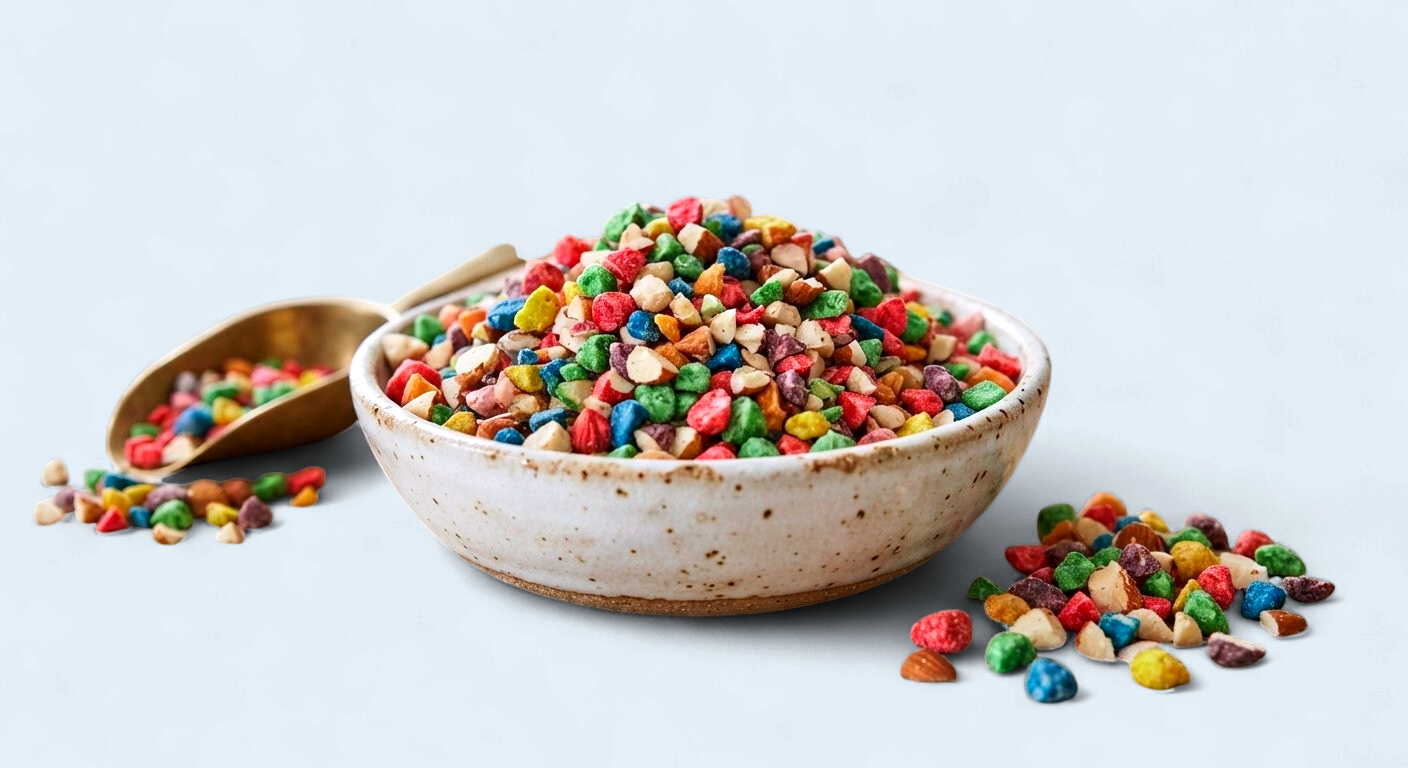 image-13.png Multi-Coloured Almonds (Diced) 1kg - Image 1