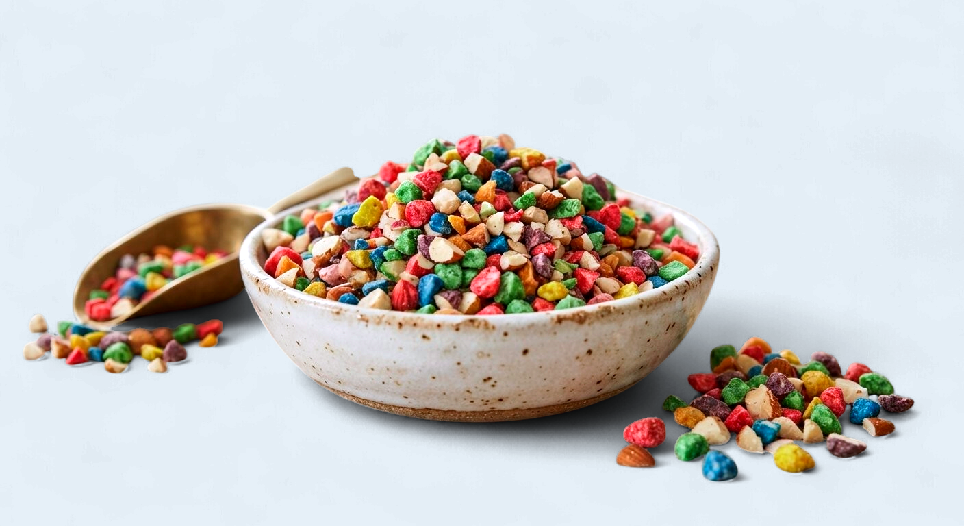 image-14.png Multi-Coloured Almonds (Diced) 500g - Image 1